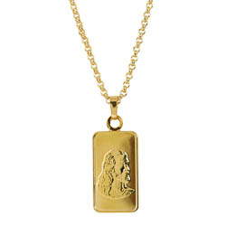 Jesus Ingot Pendant Layered in 24 KT Gold