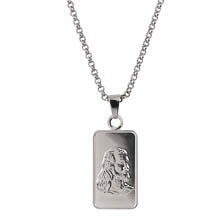 Jesus Ingot Pendant Silvertone