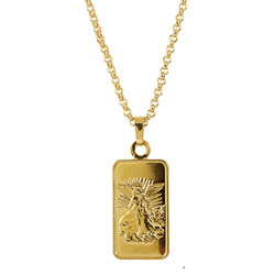 Angel Ingot Pendant Layered in 24 KT Gold