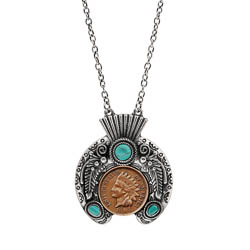 Indian Penny Ornate Headdress Necklace