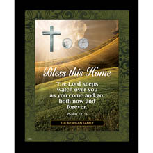 Personalized Bless This Home Frame with Vatican Pope Coin