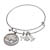 Western Charm Silver Tone Dateless Buffalo Nickel Reverse Coin Bangle Bracelet