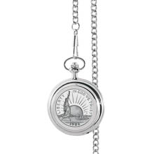 Monogrammed Statue of Liberty Commemorative Half Dollar Pocket Watch