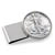 Monogrammed Silver Walking Liberty Half Dollar Stainless Steel Silvertone Money Clip
