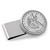 Monogrammed Silver Seated Liberty Half Dollar Stainless Steel Silvertone Money Clip