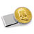 Monogrammed Gold-Layered Silver Franklin Half Dollar Stainless Steel Silvertone Money Clip