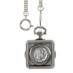 Monogrammed Buffalo Nickel Pocket Watch