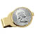 Monogrammed Silver Franklin Half Dollar Goldtone Money Clip