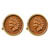 Indian Penny Goldtone Bezel Cuff Links