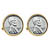 1943 Lincoln Steel Penny Goldtone Bezel Cuff Links