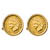 Gold-Layered 1800's Indian Penny Goldtone Bezel Cuff Links