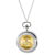 Gold-Layered JFK Bicentennial Half Dollar Pocket Watch Pendant Necklace