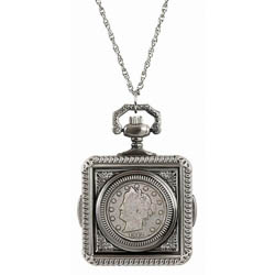 Liberty Nickel Pocket Watch Pendant Necklace