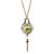 Glass Ball Bronze Watch Necklace