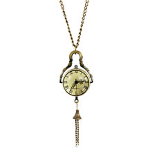 Glass Ball Bronze Watch Necklace