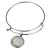 Silver Barber Dime Silver Tone Coin Bangle Bracelet