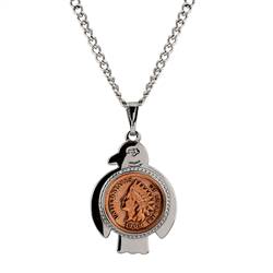 Thunderbird Indian Cent Coin Necklace