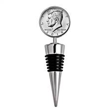 JFK Half Dollar Coin Wine Stopper