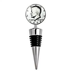 Proof JFK Half Dollar Coin Wine Stopper