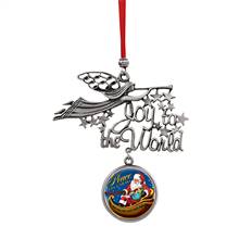 Joy to the World Santa Peace On Earth JFK Half Dollar Ornament