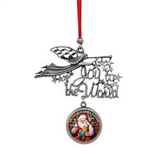 Joy to the World Santa Season's Greetings JFK Half Dollar Ornament