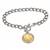 24KT Gold Plated Silver Seated Liberty Dime Silvertone Coin Toggle Bracelet