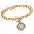 Silver Barber Dime Goldtone Coin Toggle Bracelet