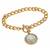 Silver Seated Liberty Dime Goldtone Coin Toggle Bracelet