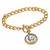 Silver Mercury Dime Goldtone Coin Toggle Bracelet