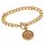 Butterfly Coin Goldtone Toggle Bracelet