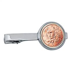French 2 Euro Bar Coin Tie Clip