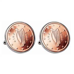 Irish 2 Euro Coin Cufflinks