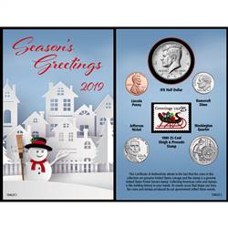 Snowman Year To Remember 2019 Coin Christmas Card