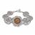 Indian Penny Western Toggle Silvertone Coin Bracelet