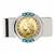 Italian Republic Coin Turquoise Beaded Money Clip