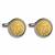 St Gaudens Design Gold Layered Replica American Eagle Coin Silvertone Cufflinks