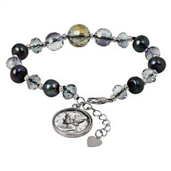 Mercury Dime Cultured Fresh Grey Water Pearl Bracelet