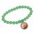 Lucky Taiwan Blossom Coin Green Aventurine Bracelet