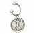 Silver Walking Liberty Half Dollar Silvertone Keychain