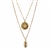 Gold Plated Starfish Coin Gold Trimmed Cowrie Shell Double Chain Necklace