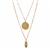 Swiss Coin With Gold Plated Cowrie Shell Double Chain Necklace