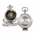 JFK Bicentennial Half Dollar Coin Pocket Watch with Skeleton Movement - Black Dial with Gold Roman Numerals