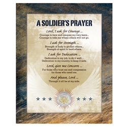 A Soldier's Prayer with Genuine JFK Half Dollar Matted Coin