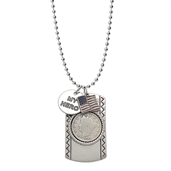 My Hero Liberty Nickel Dog Tag Pendant Coin Necklace