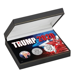 Trump 2020 JFK Half Dollar Coin Collection in Display Box