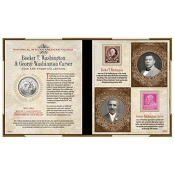 Black History Carver and Washington Coin and Stamp Set