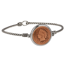 Indian Penny Twisted Wire Bracelet