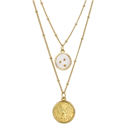 Chilean Angel Coin Mustard Seed Necklace