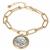 Buffalo Nickel Coin Goldtone Elongated Link Bracelet