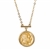 Gold Layered Buffalo Nickel Coin Goldtone Bar Necklace